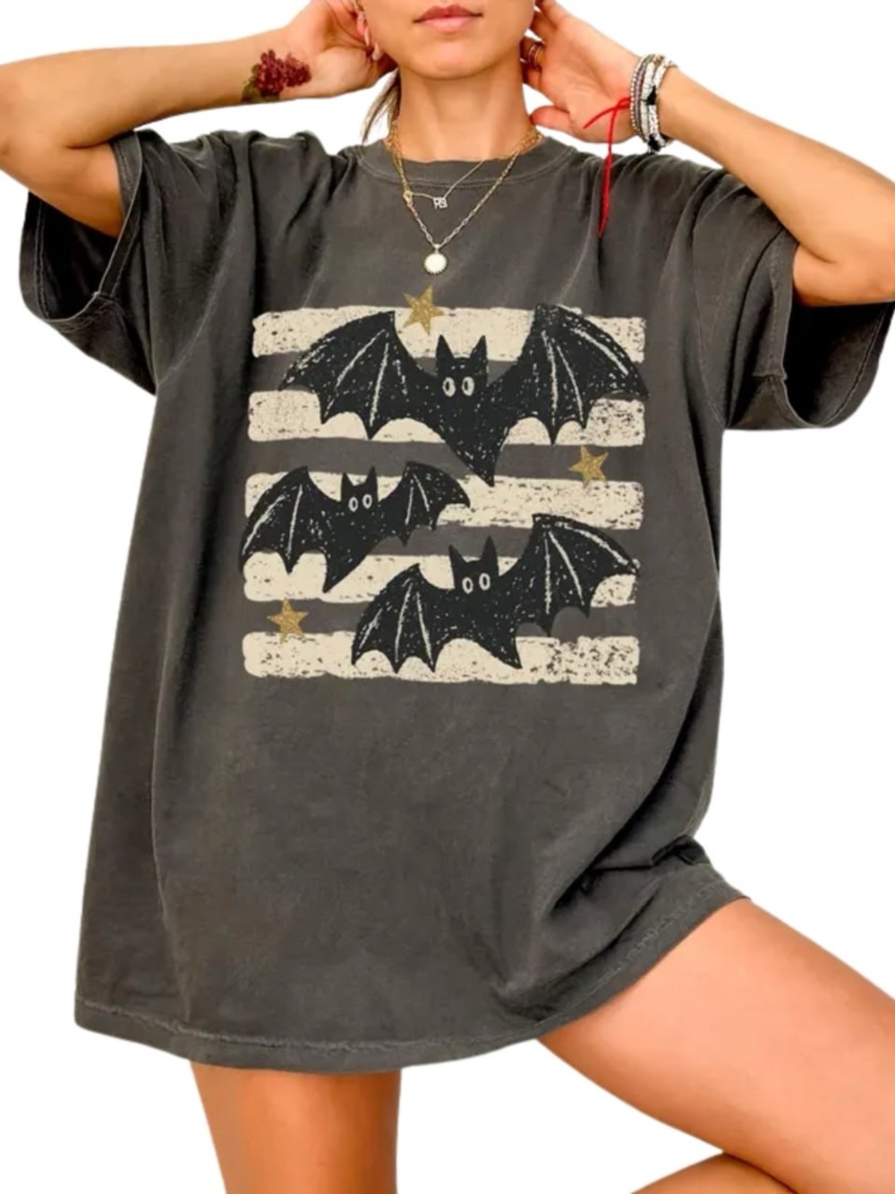 Comfort Colors Black Graphic Bat Short Sleeve Tee